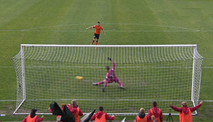 Vaclav Hladky saves the decisive spot kick