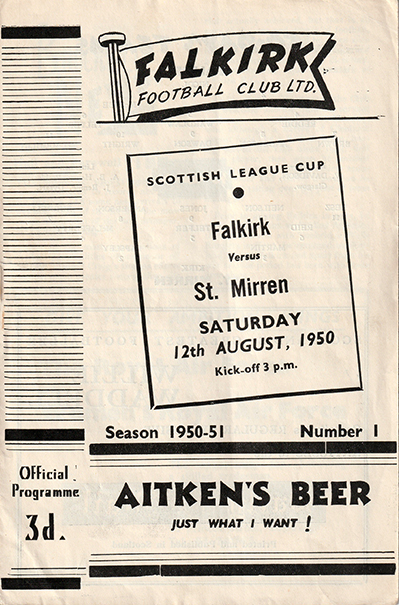 Falkirk v St. Mirren 1950