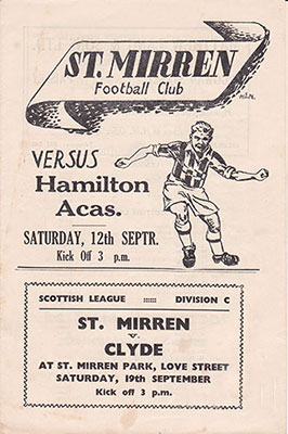 St. Mirren v Hamilton A. 1953