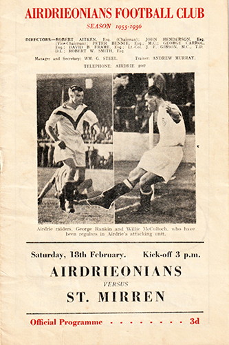 Airdrie v St.Mirren 1956