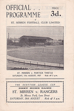 St. Mirren v Partick T. 1957