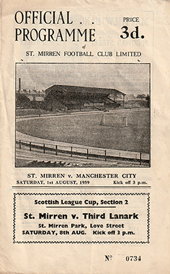 St. Mirren v Manchester City 1959