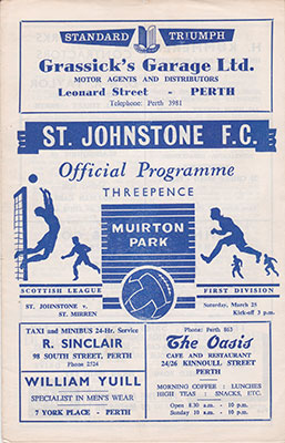 St. Johnstone v St. Mirren 1961