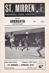 St. Mirren v Arbroath 1968