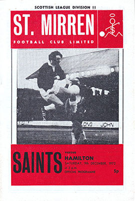 St. Mirren v Hamilton A. 1972