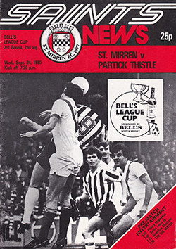 St. Mirren v Partick T. 1980