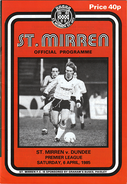 St. Mirren v Dundee 1985