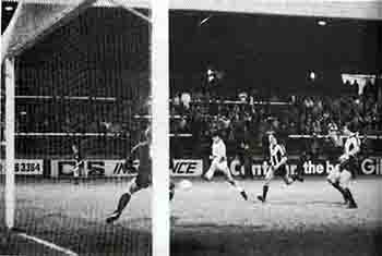 Steve Clarke scores the goal of the match