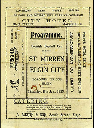 Elgin City v St. Mirren 1923