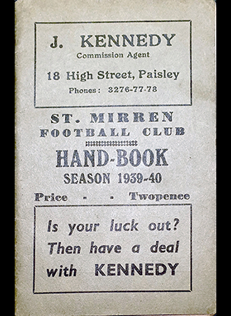 St. Mirren Handbook 1939/40