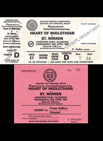 Hearts v St. Mirren 1987